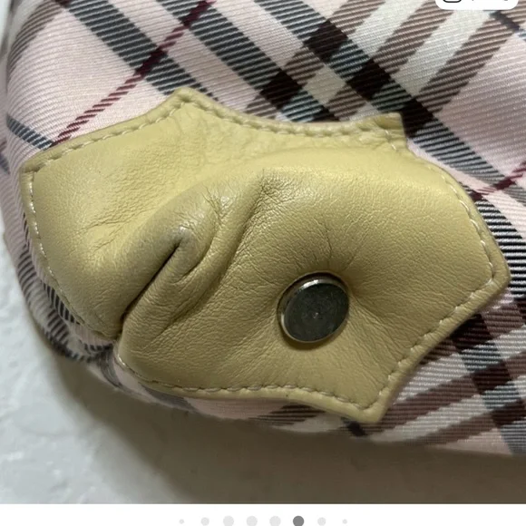 Burberry authentic Checkered Beige and Pink Shoulder Bag with FREE COA ‘!